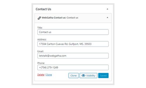 WebGatha Widget Contact Backend